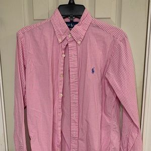 Pink button down Polo